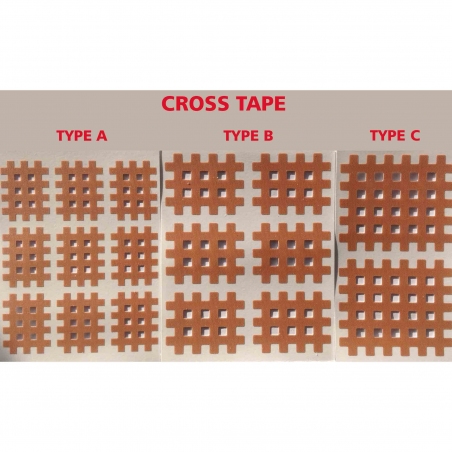 Крос тейпи (cross tape), пластир-сіточка тілесні, розмір А 