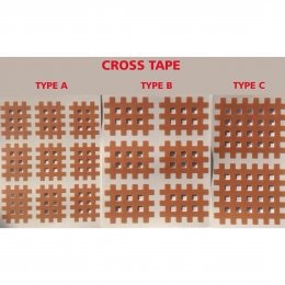 Крос тейпи (cross tape), пластир-сіточка тілесні, розмір А 